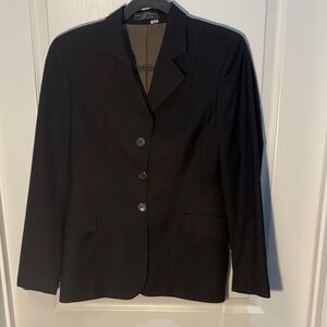 RJ Classics Equestrian Show Riding Jacket Dark Brown Pockets 3 Buttons Size 4R